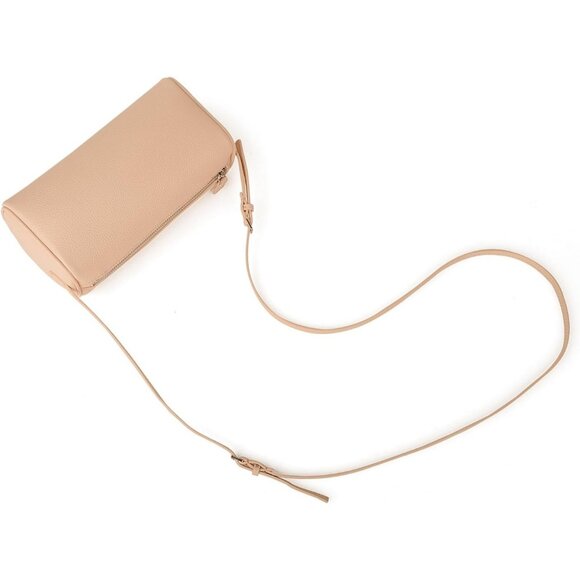 ⚡Women Pink Premium Full Grained Leather Crossbody Adjustable Strap Bag - Picture 5 of 7